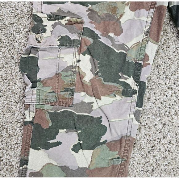 Anthropologie Cargo Pants Womens 27 Camo Camouflage Cargo Pants Distressed Y2K - Picture 10 of 11